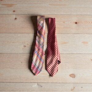 Elegant Pink and Multicolor Ties Set, 5 bucks each